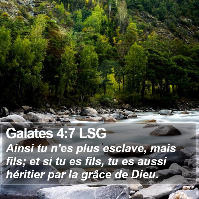 Galates 4:7 LSG Bible Study