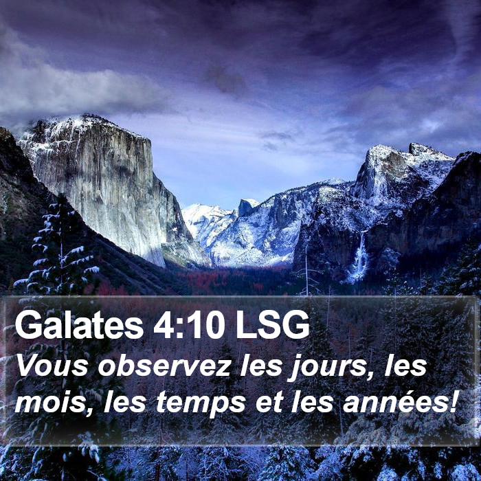 Galates 4:10 LSG Bible Study