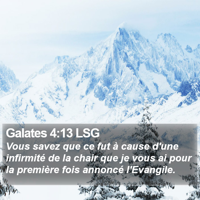 Galates 4:13 LSG Bible Study