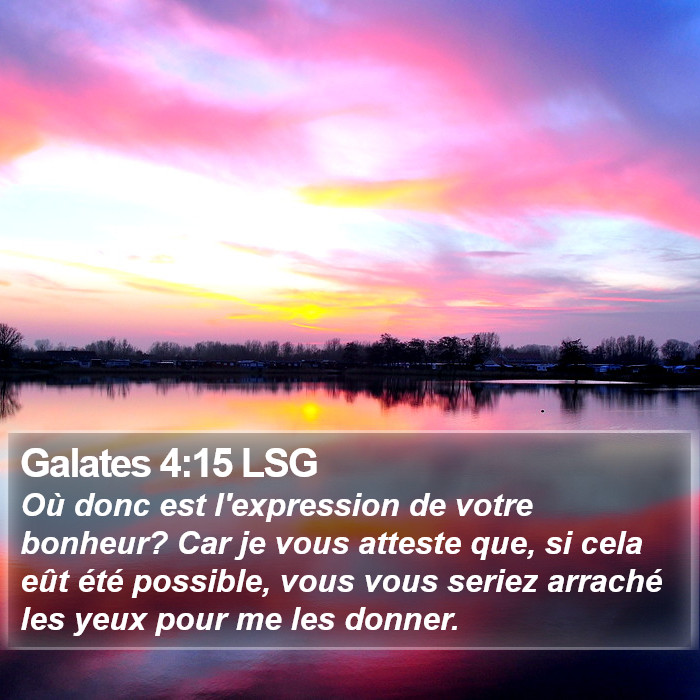 Galates 4:15 LSG Bible Study