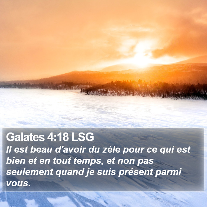 Galates 4:18 LSG Bible Study