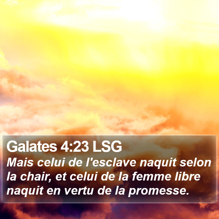 Galates 4:23 LSG Bible Study