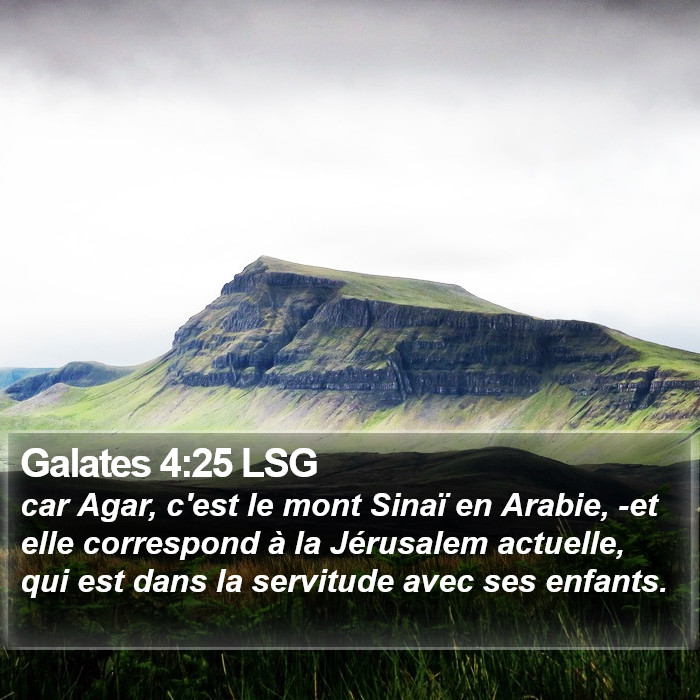 Galates 4:25 LSG Bible Study
