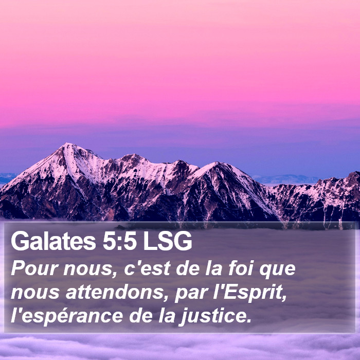 Galates 5:5 LSG Bible Study