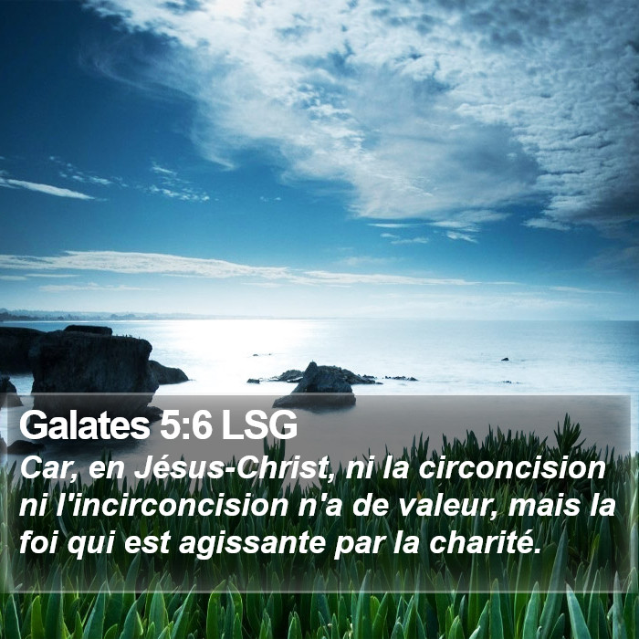 Galates 5:6 LSG Bible Study