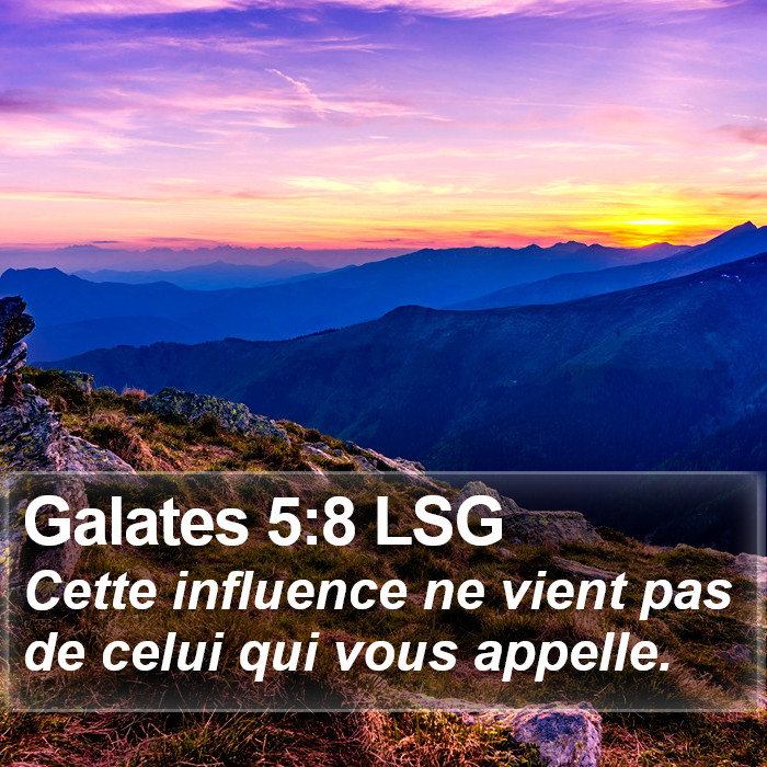 Galates 5:8 LSG Bible Study