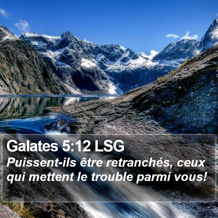 Galates 5:12 LSG Bible Study