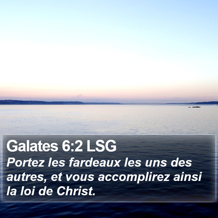 Galates 6:2 LSG Bible Study