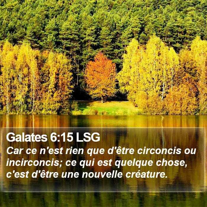 Galates 6:15 LSG Bible Study