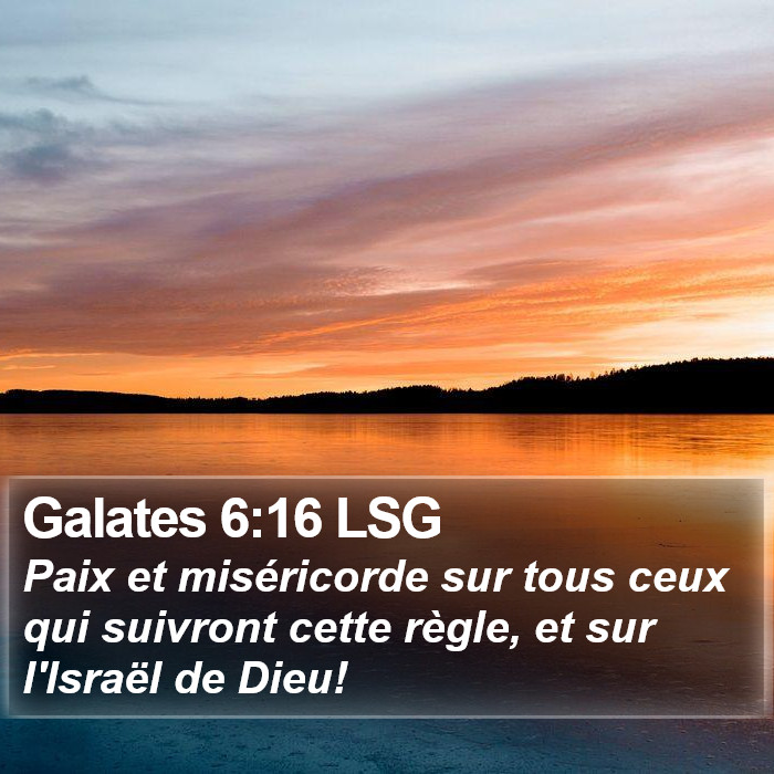 Galates 6:16 LSG Bible Study