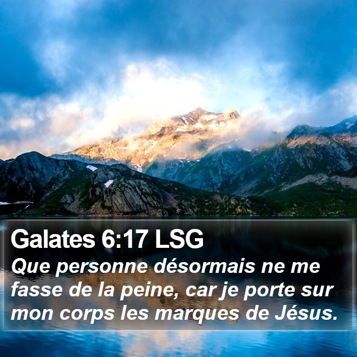 Galates 6:17 LSG Bible Study