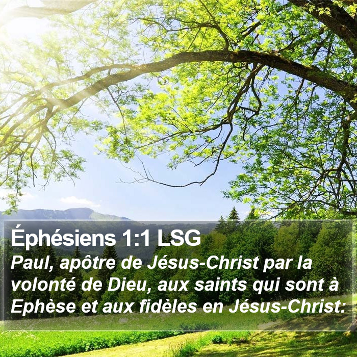 Éphésiens 1:1 LSG Bible Study