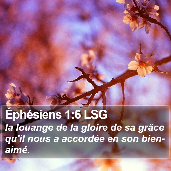 Éphésiens 1:6 LSG Bible Study