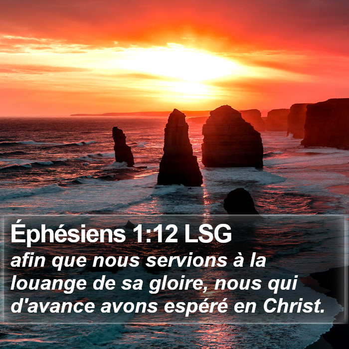 Éphésiens 1:12 LSG Bible Study