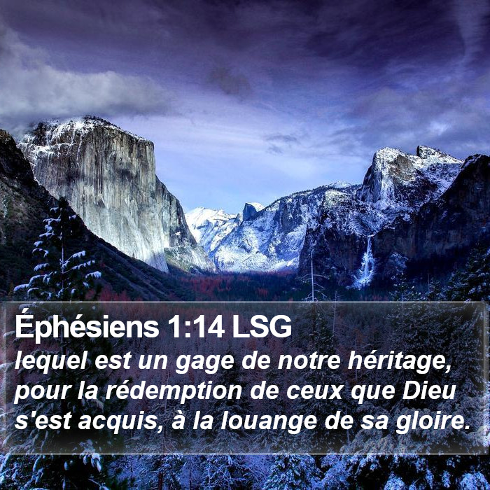 Éphésiens 1:14 LSG Bible Study