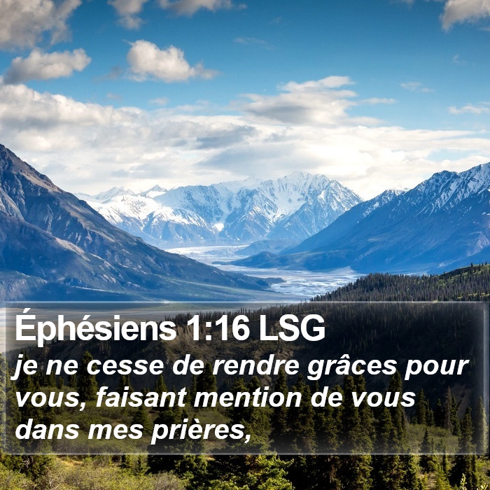 Éphésiens 1:16 LSG Bible Study