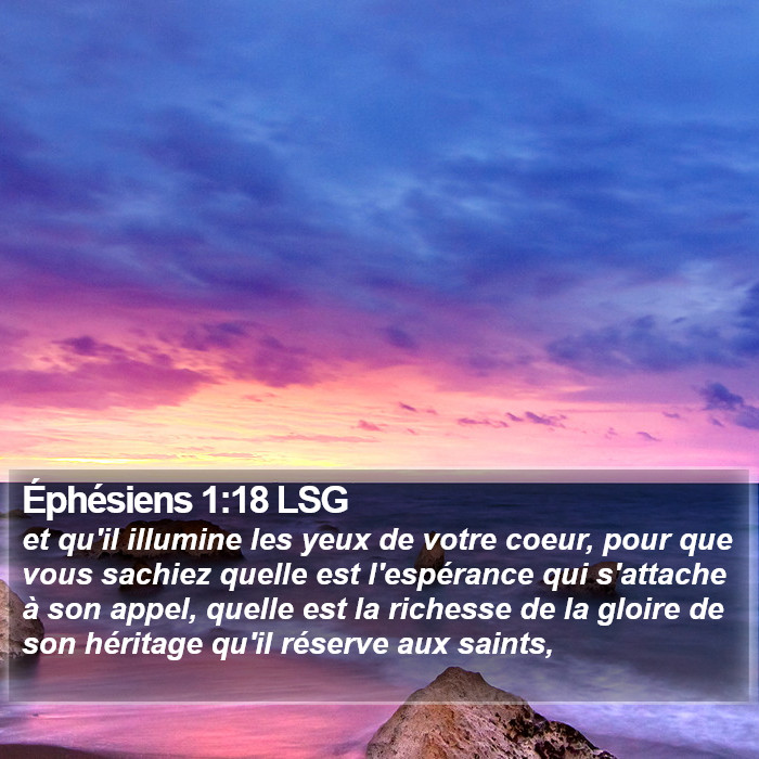 Éphésiens 1:18 LSG Bible Study