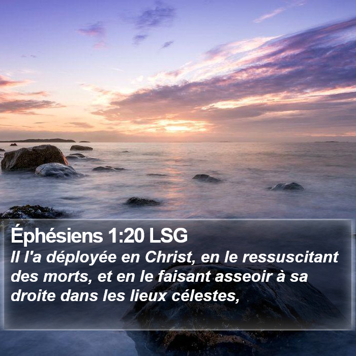 Éphésiens 1:20 LSG Bible Study