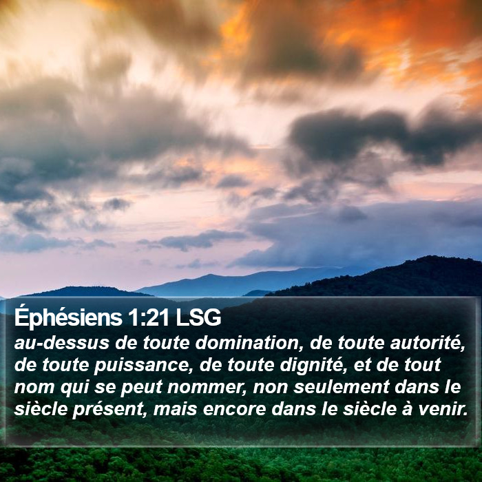 Éphésiens 1:21 LSG Bible Study