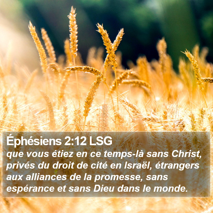 Éphésiens 2:12 LSG Bible Study