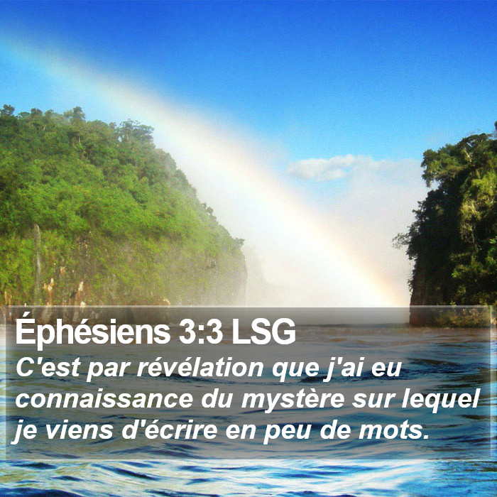 Éphésiens 3:3 LSG Bible Study