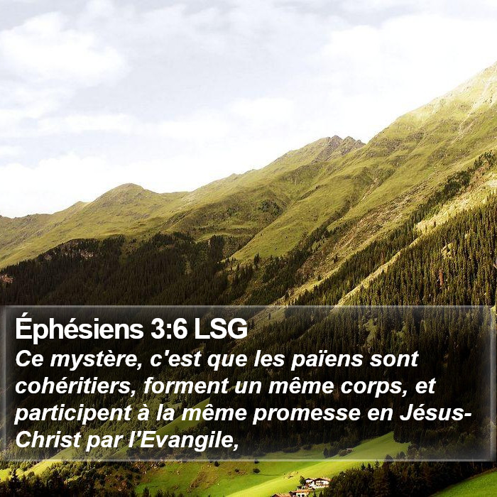 Éphésiens 3:6 LSG Bible Study