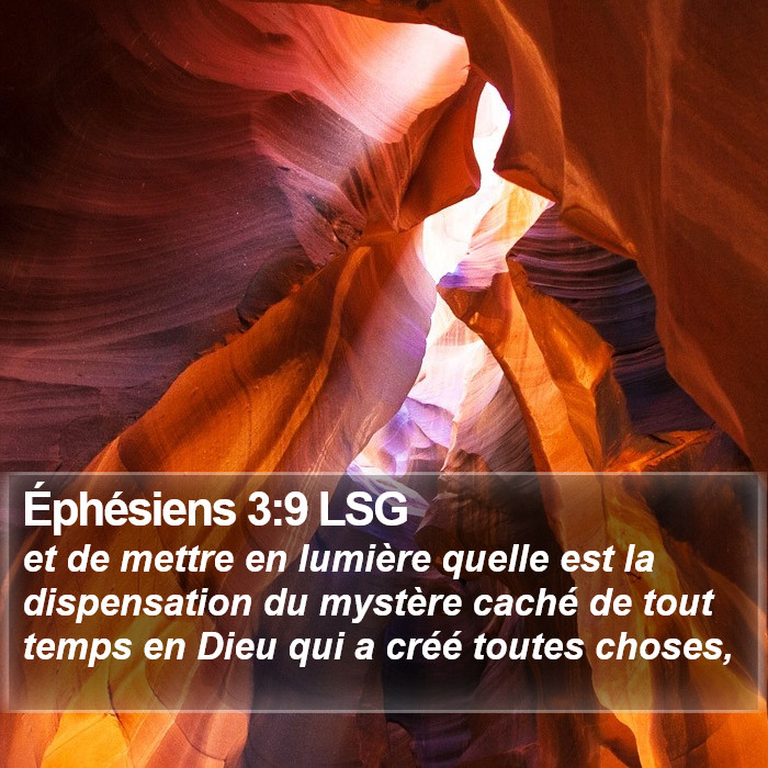 Éphésiens 3:9 LSG Bible Study