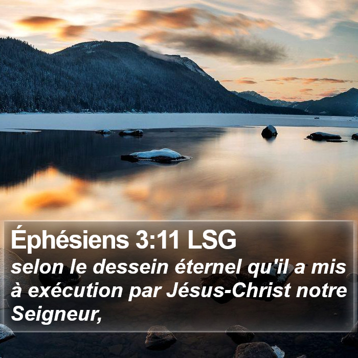 Éphésiens 3:11 LSG Bible Study