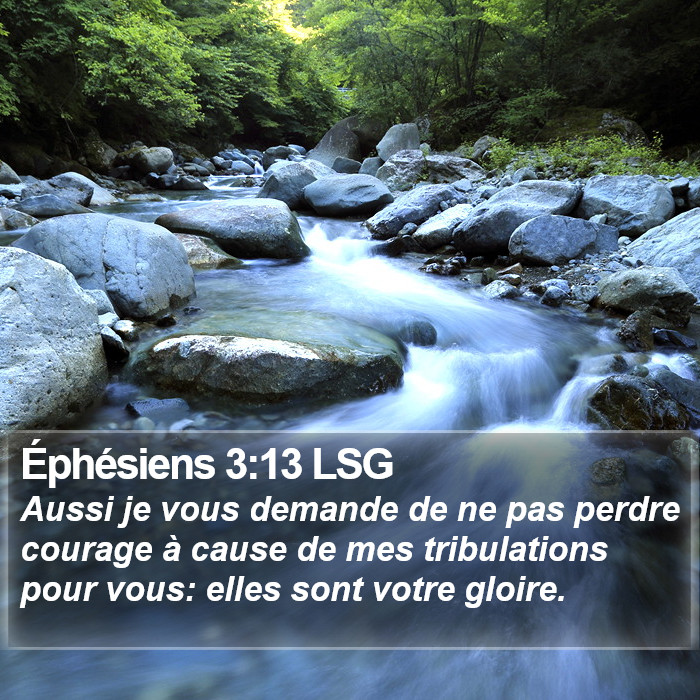 Éphésiens 3:13 LSG Bible Study