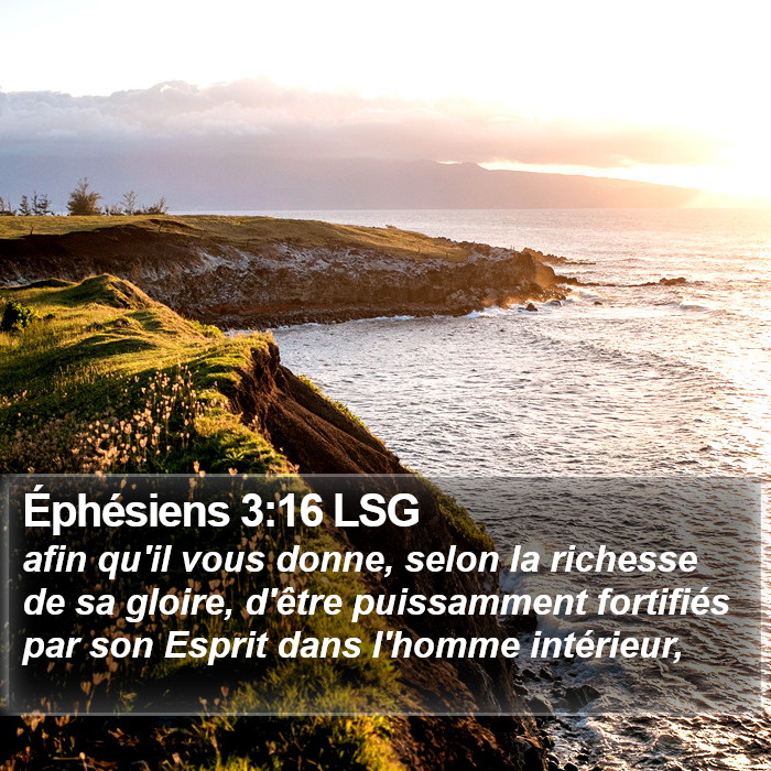 Éphésiens 3:16 LSG Bible Study
