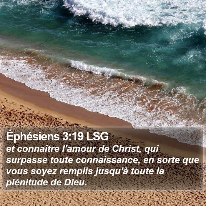 Éphésiens 3:19 LSG Bible Study