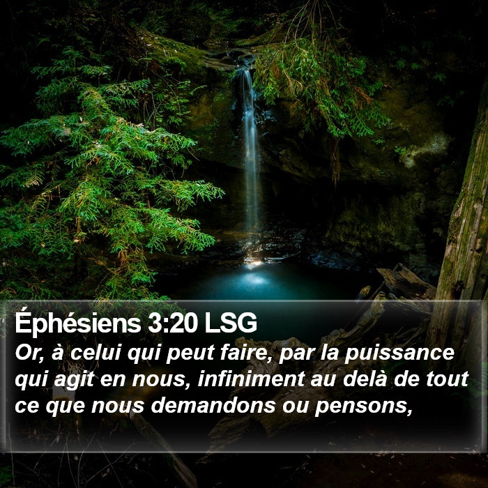 Éphésiens 3:20 LSG Bible Study