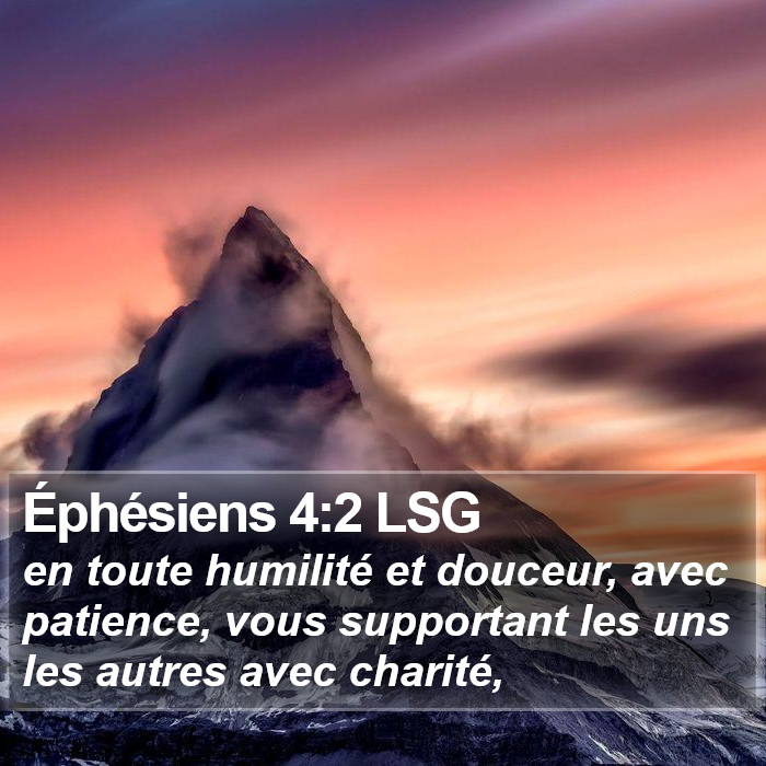 Éphésiens 4:2 LSG Bible Study