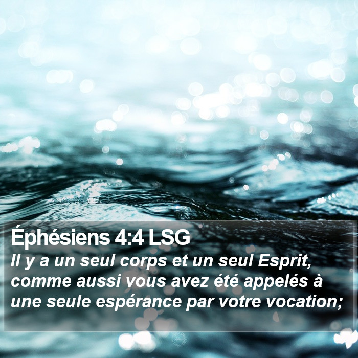 Éphésiens 4:4 LSG Bible Study