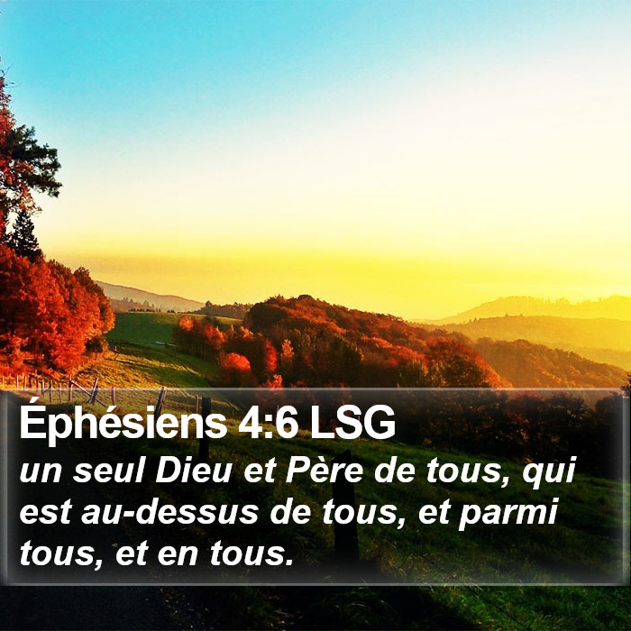 Éphésiens 4:6 LSG Bible Study