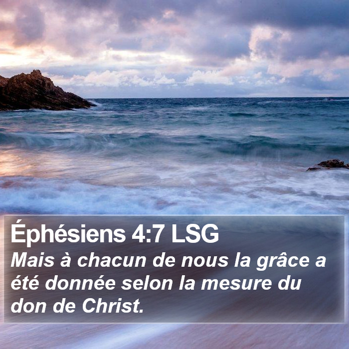 Éphésiens 4:7 LSG Bible Study