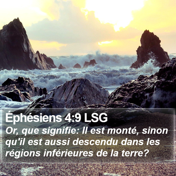 Éphésiens 4:9 LSG Bible Study