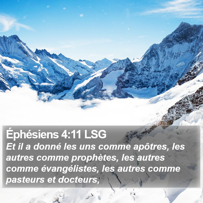 Éphésiens 4:11 LSG Bible Study