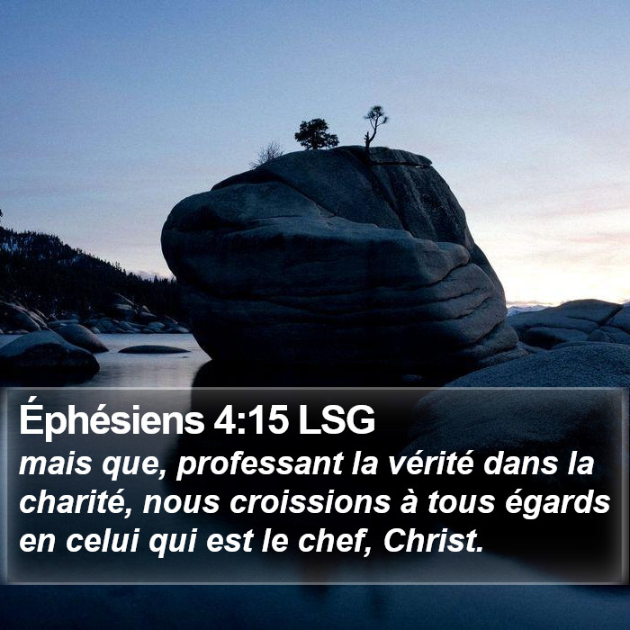 Éphésiens 4:15 LSG Bible Study