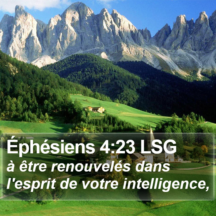 Éphésiens 4:23 LSG Bible Study