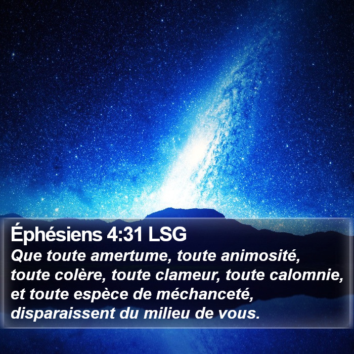 Éphésiens 4:31 LSG Bible Study