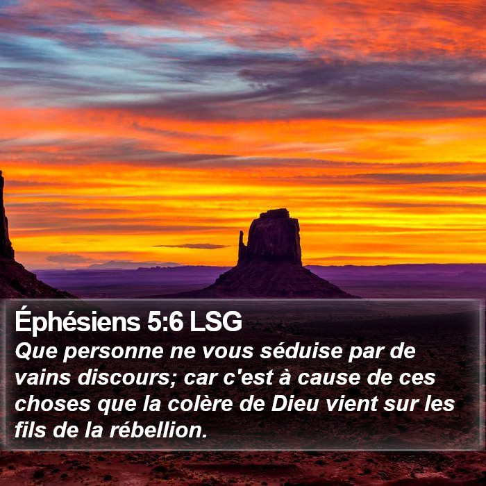 Éphésiens 5:6 LSG Bible Study