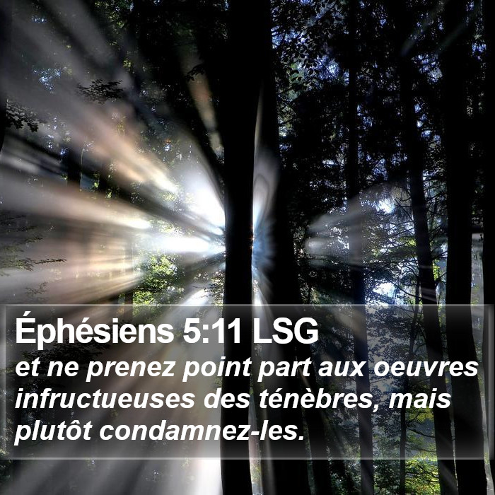 Éphésiens 5:11 LSG Bible Study