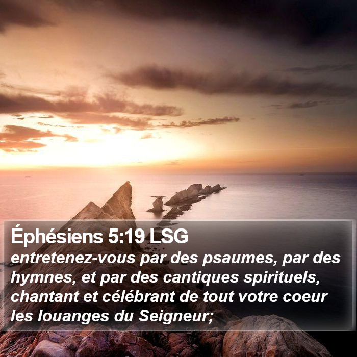 Éphésiens 5:19 LSG Bible Study