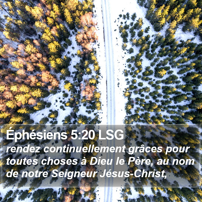 Éphésiens 5:20 LSG Bible Study