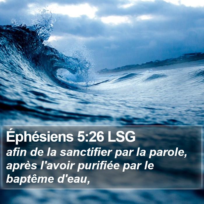 Éphésiens 5:26 LSG Bible Study