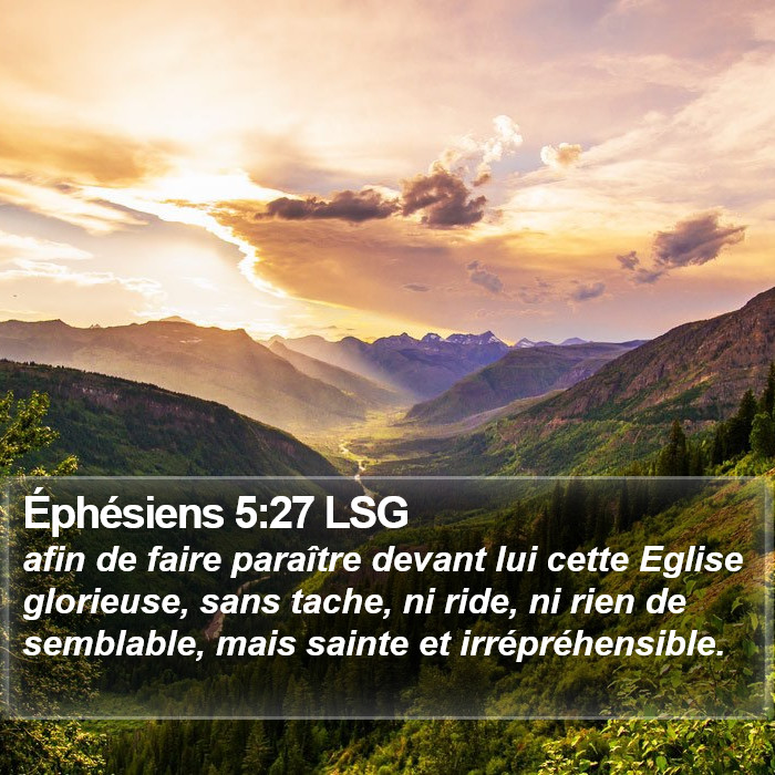 Éphésiens 5:27 LSG Bible Study