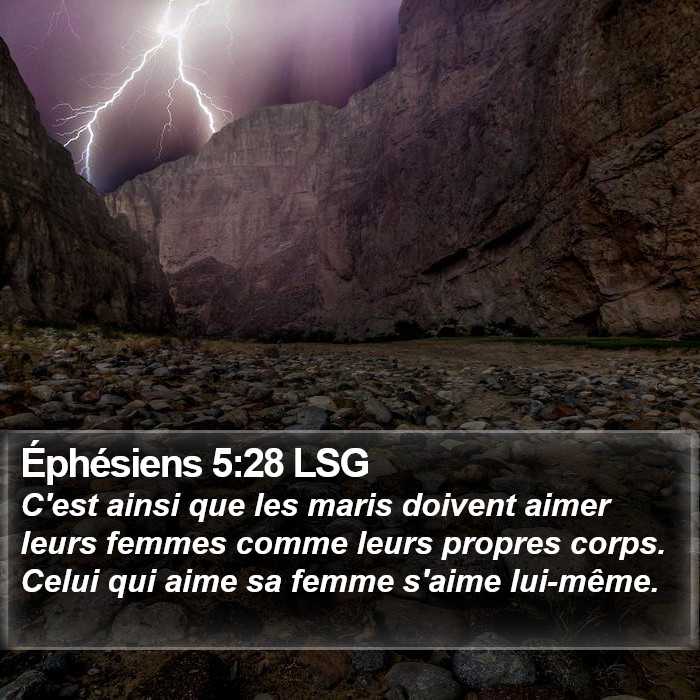 Éphésiens 5:28 LSG Bible Study