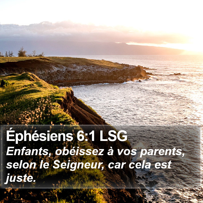 Éphésiens 6:1 LSG Bible Study