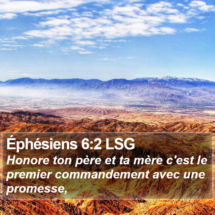 Éphésiens 6:2 LSG Bible Study